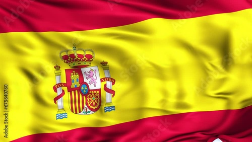 Spain Waving Flag Background