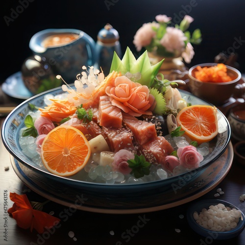 fresh raw sashimi