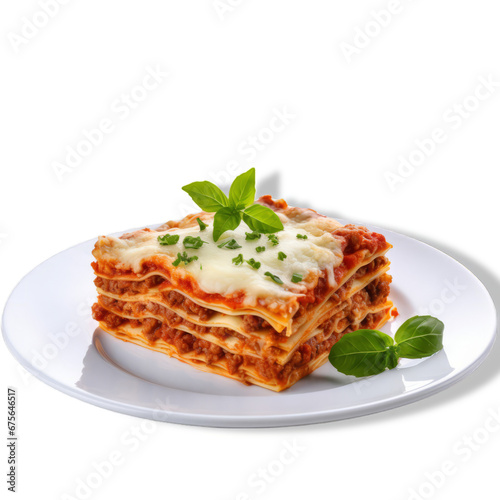 Delicious Homemade Lasagna Covered in Creamy Cheese and Tomato Sauce