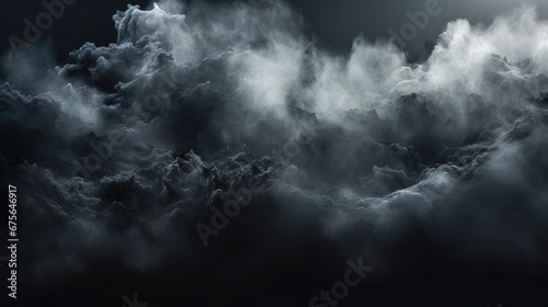 abstract mystical scary black smoke
