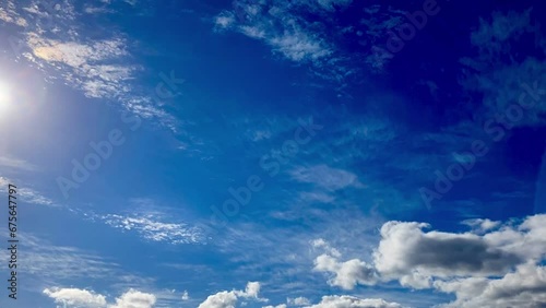 ２０２３年11月の札幌の青空と雲　タイムラプス