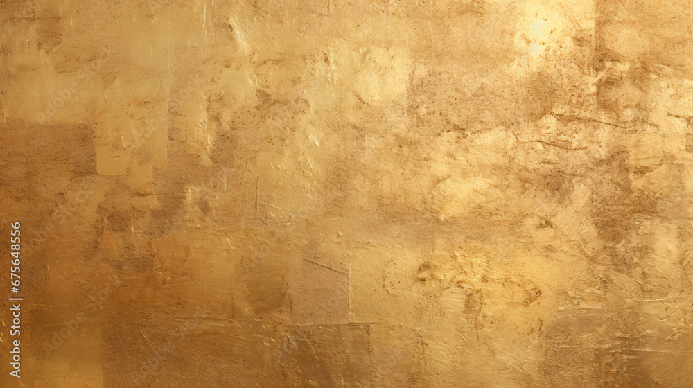 rustic texture of a gold colored wall - obrazy, fototapety, plakaty 