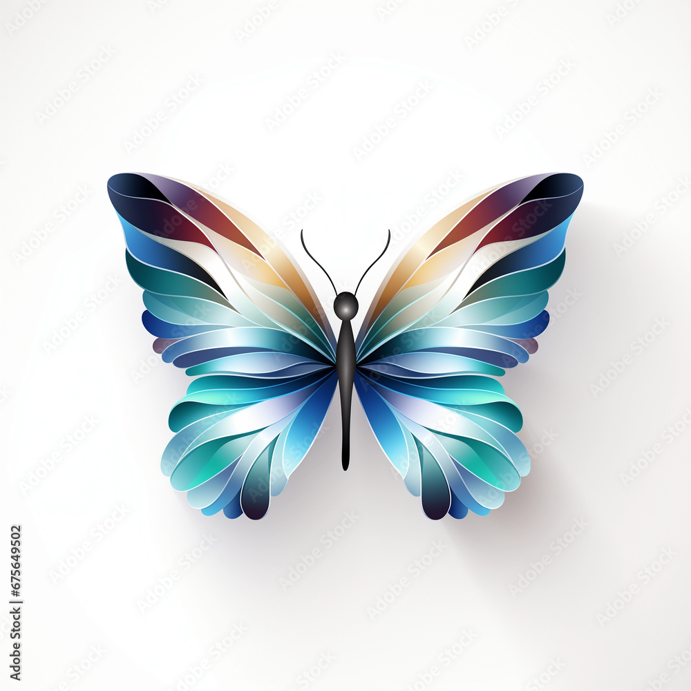 Abstract Vector Butterfly Icon Design Template