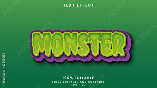 Monster editable text effect	
