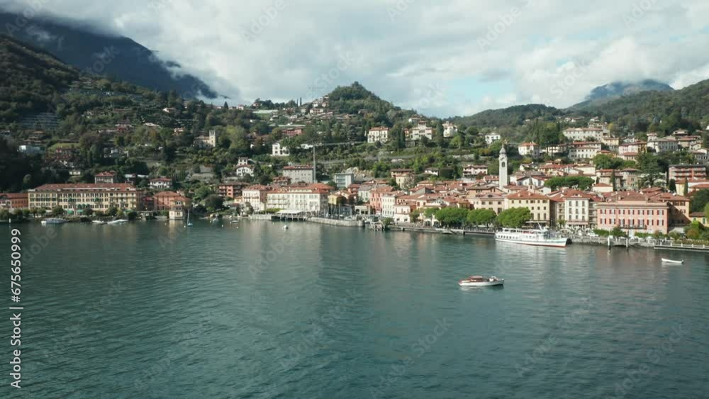 AERIAL: The area of Menaggio is a favorite recreational resort in the summer AERIAL: The area of Menaggio is a favorite recreational resort in the summer