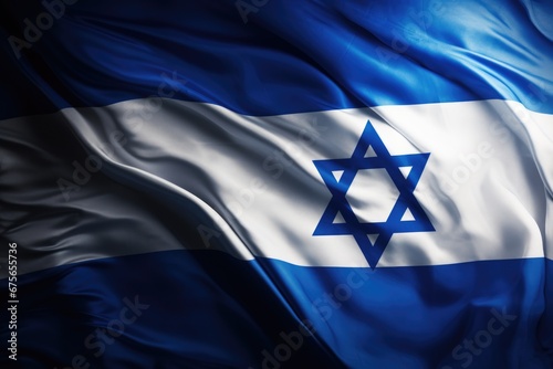 A captivating image of the Israeli flag fluttering in the wind. This picture can be used to represent patriotism, national pride, or events related to Israel