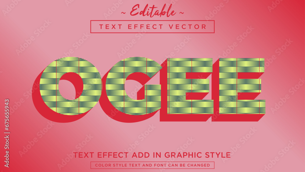 Fantastic pattern style text effect vector with gorgeous colors  