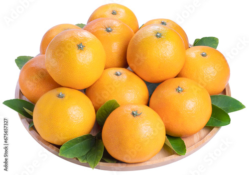 Fresh Orange fruit on white background , Japanese Ehime Orange with leaf isolate on white PNG file.