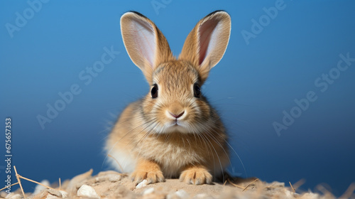 rabbit on the beach HD 8K wallpaper Stock Photographic Image  © AA