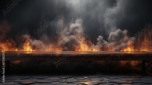 fire in the forest HD 8K wallpaper Stock Photographic Image 