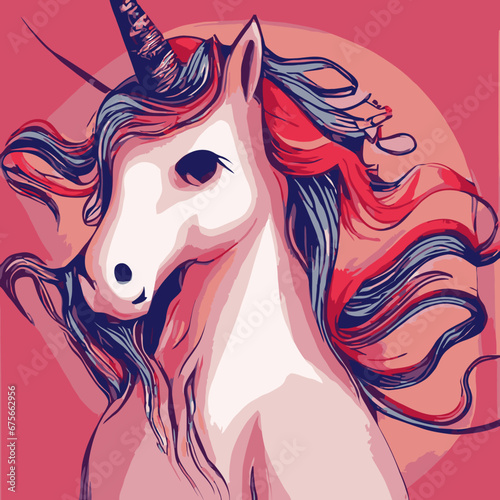 A cartoon of a unicorn vector design vector artwork vector design design for use in design and print poster canvas