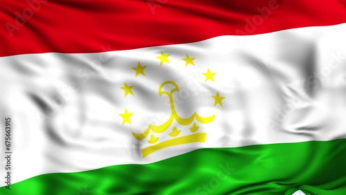 Tajikistan Waving Flag Background photo