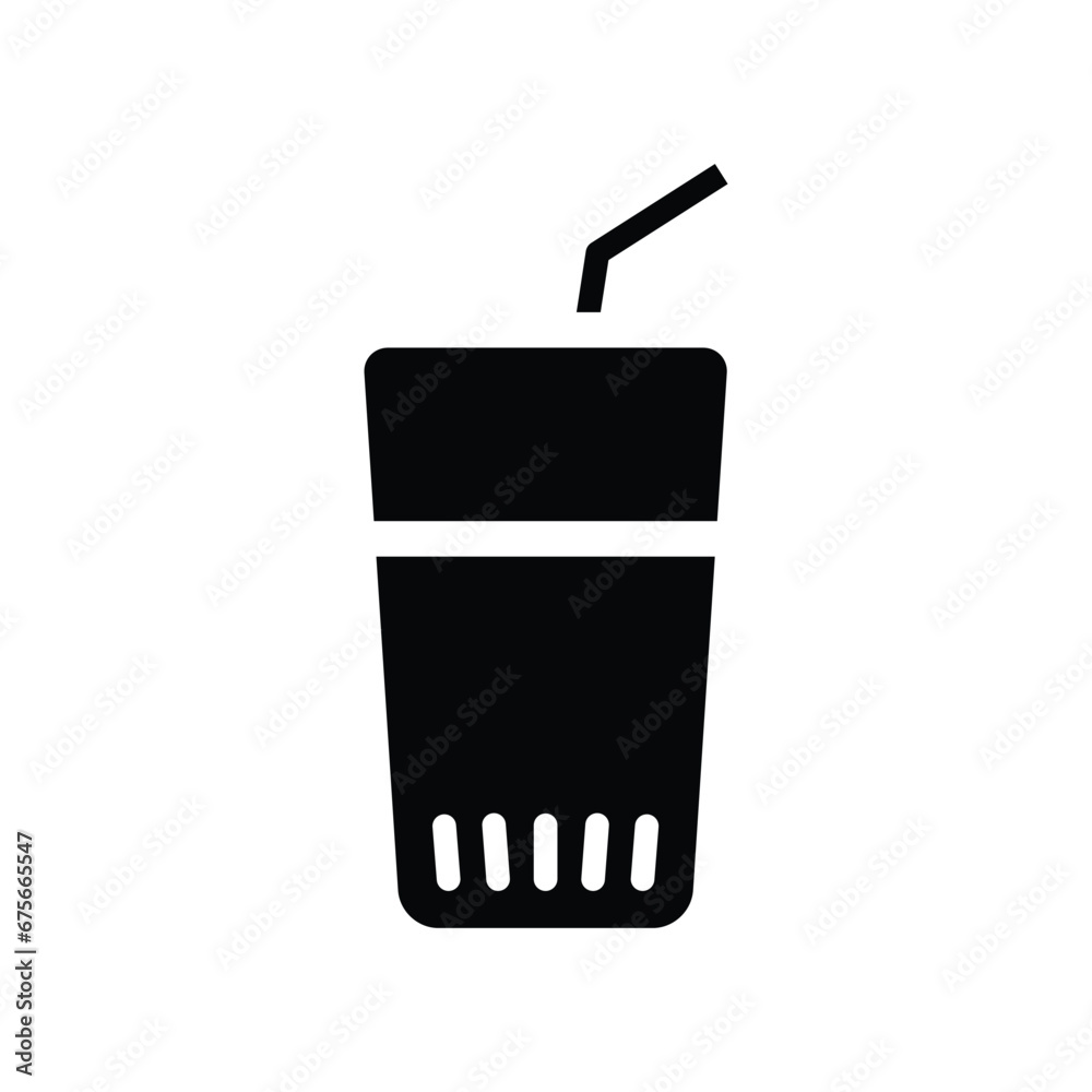 Obraz premium Water glass vector icon