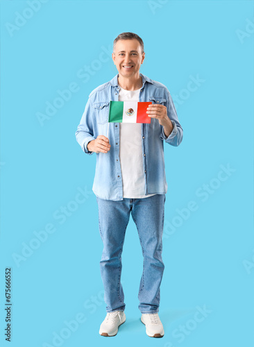 Mature man with Mexican fla...