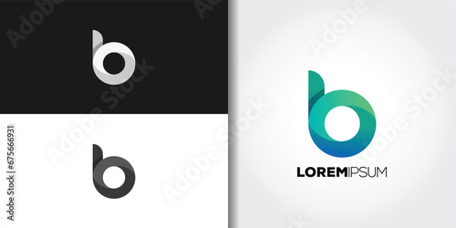 round letter b logo set