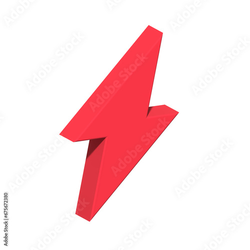 Free Download Bolt icon red color 3d symbol - GFXLoad