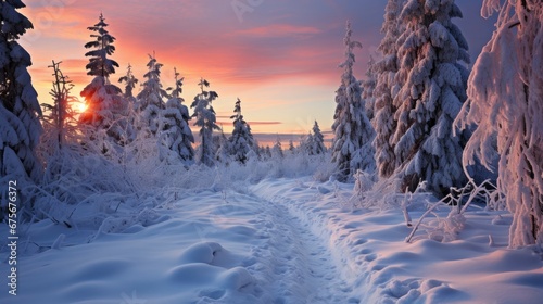 Winter Landscape Road Leading Mt Halla, Gradient Color Background, Background Images , Hd Wallpapers © IMPic
