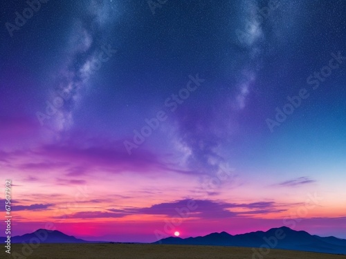 sunset over the mountains © kashif