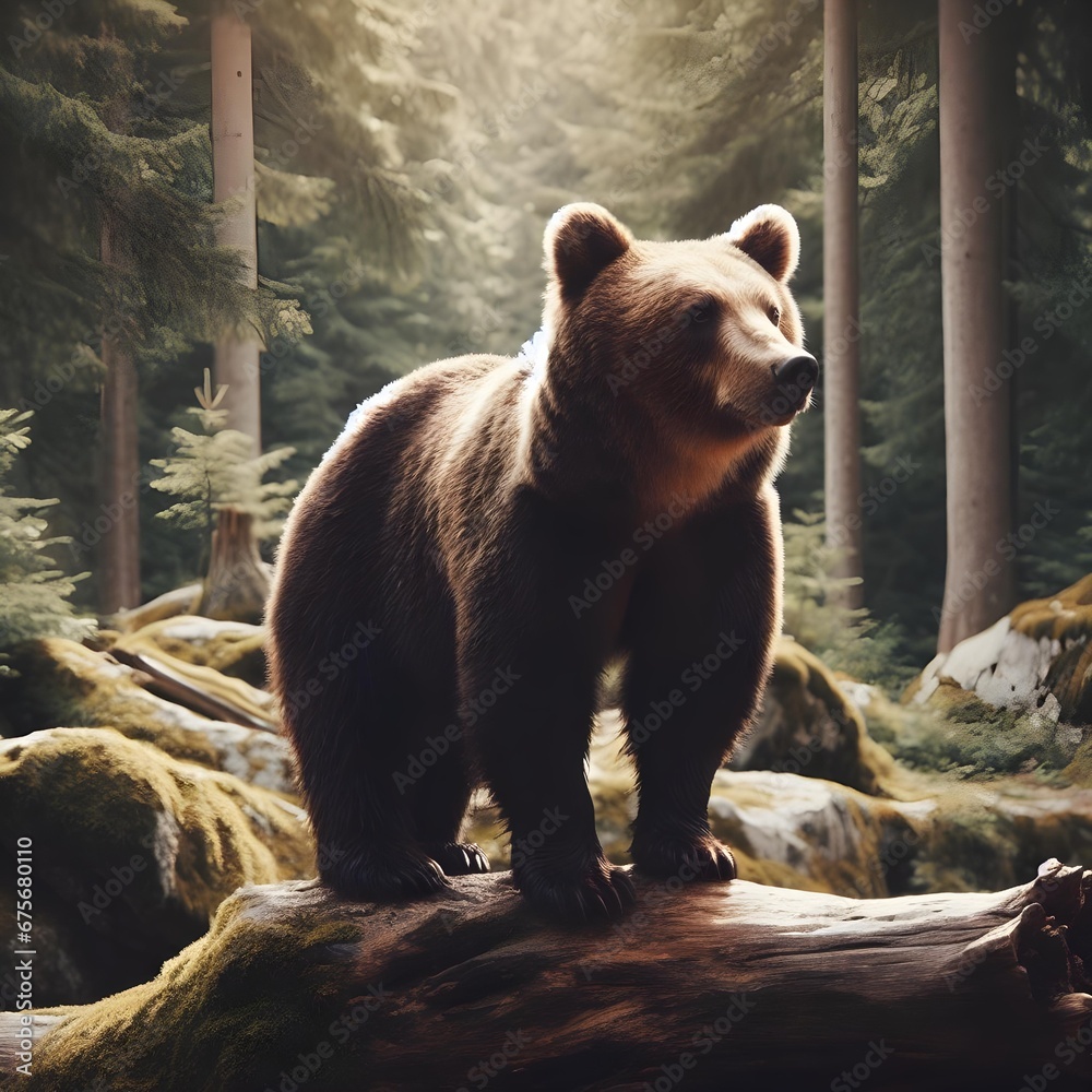 Obraz premium Grizzly bears are brown
