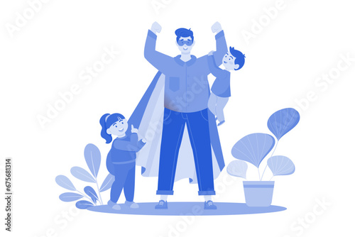 Dad Is Like A Superhero To His Kids