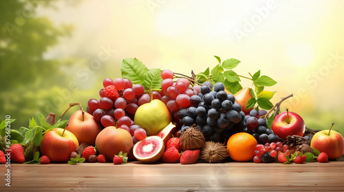 Group Of Different Kinds Of Fruits 