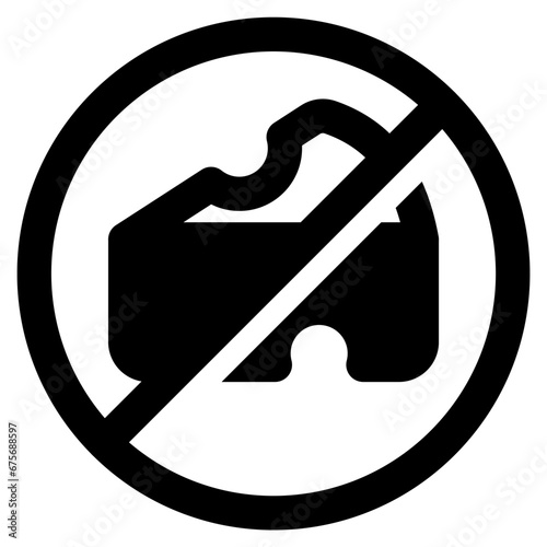 no cheese icon vector illustration asset element