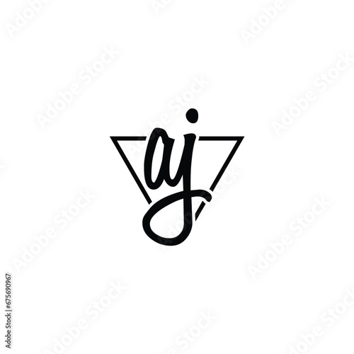 Creative, modern, elegant, trendy, unique and artistic black and white initial letter AJ AJ ​​A J icon logo. A K letter icon logo design template. Creative initial A J symbol.