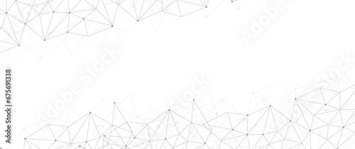 Abstract futuristic - Molecules technology with polygonal shapes on white background. Illustration Vector design digital technology concept. Global network connection.	
