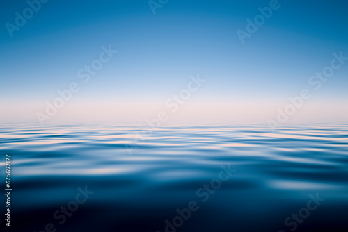 Small waves on the surface of the water in calm weather.
