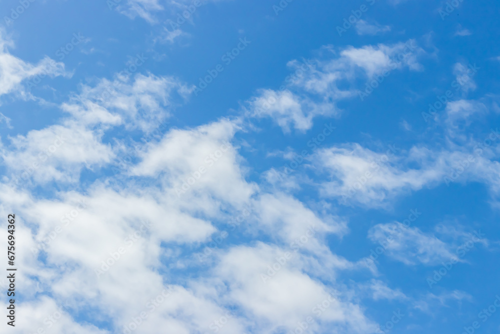 Beautiful sky with white cloud in summer.