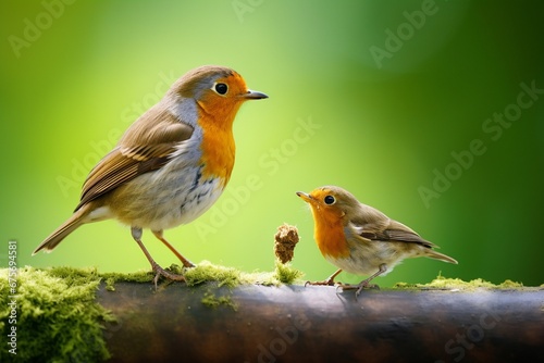 Nature's Nurturer Robin and Its Young
