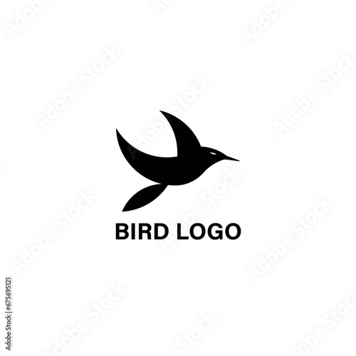 shilouette of a bird logo vector