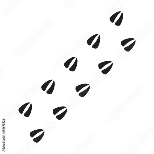 cow footprint icon vector
