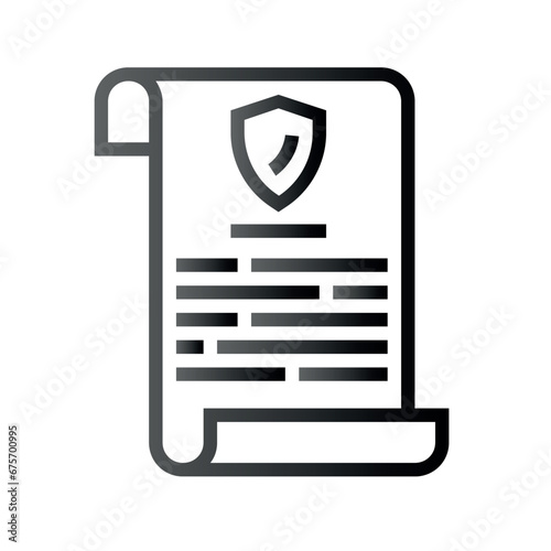 Very Clear black gradient vector ICON on white background for business and infographic designs