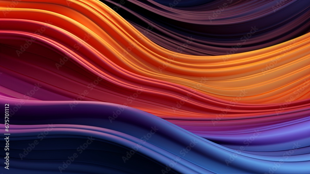 Abstract futuristic Full-color rainbow background with wave design Realistic 3D wallpaper with luxury flowing lines. Elegant backdrops for poster, websites, brochures, banners, apps, etc.