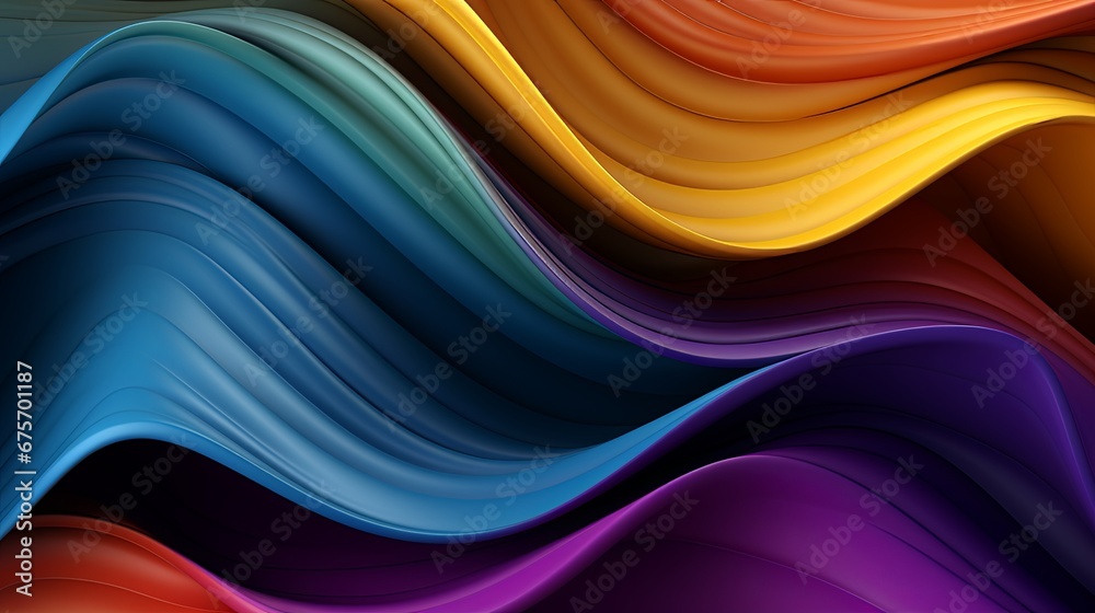 Abstract futuristic Full-color rainbow background with wave design Realistic 3D wallpaper with luxury flowing lines. Elegant backdrops for poster, websites, brochures, banners, apps, etc. Abstract futuristic Full-color rainbow background with wave design Realistic 3D wallpaper with luxury flowing lines. Elegant backdrops for poster, websites, brochures, banners, apps, etc.