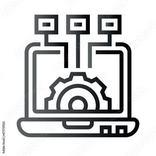 Very Clear black gradient vector ICON on white background for business and infographic designs