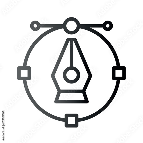 Very Clear black gradient vector ICON on white background for business and infographic designs