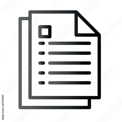 Very Clear black gradient vector ICON on white background for business and infographic designs