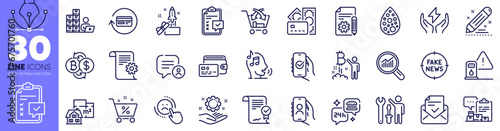 Voicemail, Approved agreement and User call line icons pack. Technical documentation, Wallet, Inventory web icon. Chat bubble, Fake news, Employee hand pictogram. Documentation. Vector