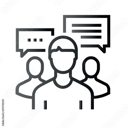 Very Clear black gradient vector ICON on white background for business and infographic designs