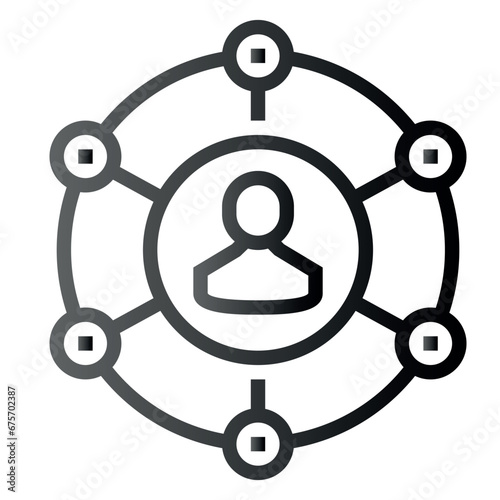 Very Clear black gradient vector ICON on white background for business and infographic designs