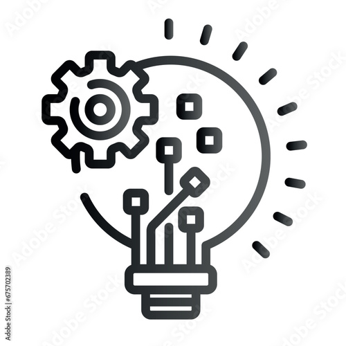 Very Clear black gradient vector ICON on white background for business and infographic designs