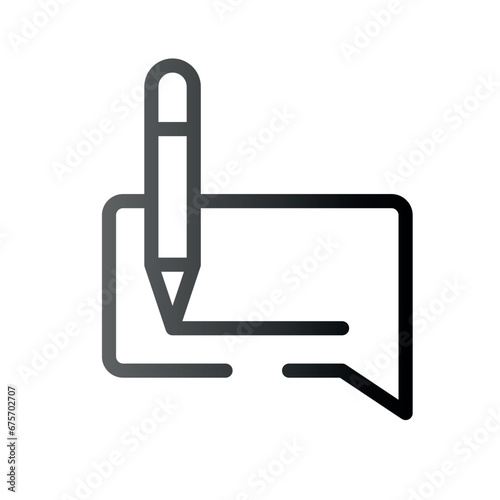 Very Clear black gradient vector ICON on white background for business and infographic designs