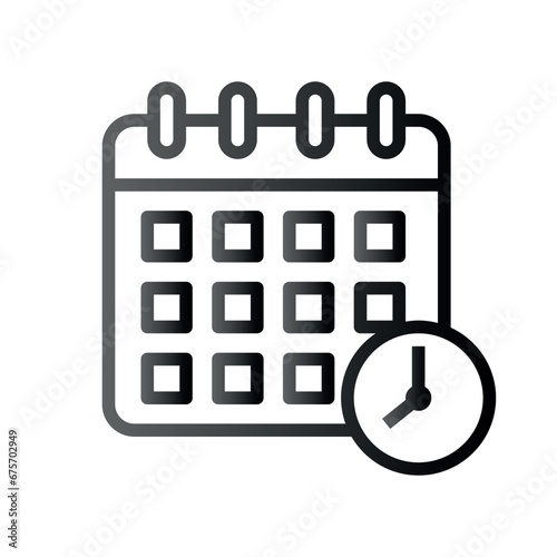 Very Clear black gradient vector ICON on white background for business and infographic designs