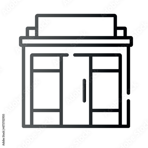 Very Clear black gradient vector ICON on white background for business and infographic designs