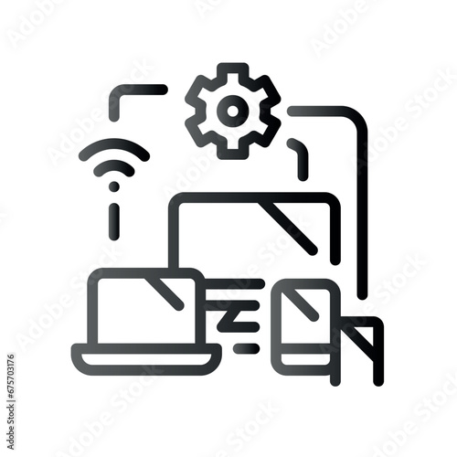 Very Clear black gradient vector ICON on white background for business and infographic designs