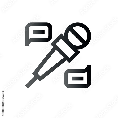 Very Clear black gradient vector ICON on white background for business and infographic designs