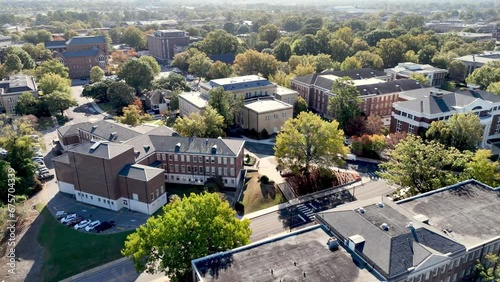 University of Alabama Campus aerial push in photo