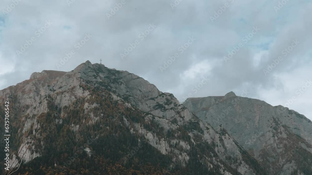 Bucegi Mountains, Southern Carpathians, Romania - A Sight of the Mountain Summit - Drone Hyperlapse Bucegi Mountains, Southern Carpathians, Romania - A Sight of the Mountain Summit - Drone Hyperlapse